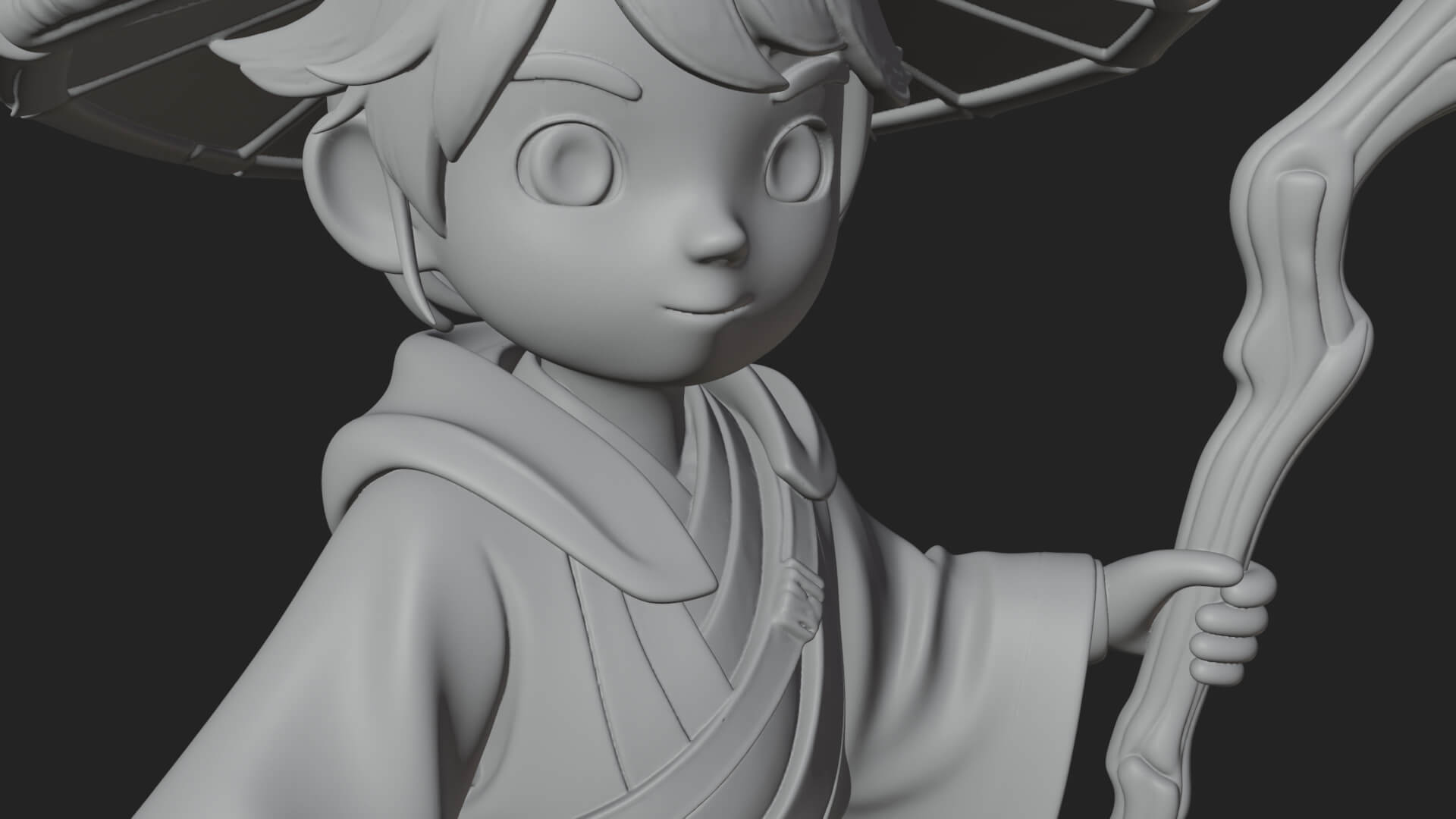 Robed Wizard Statue Design 15 3D Print Model 3D Model