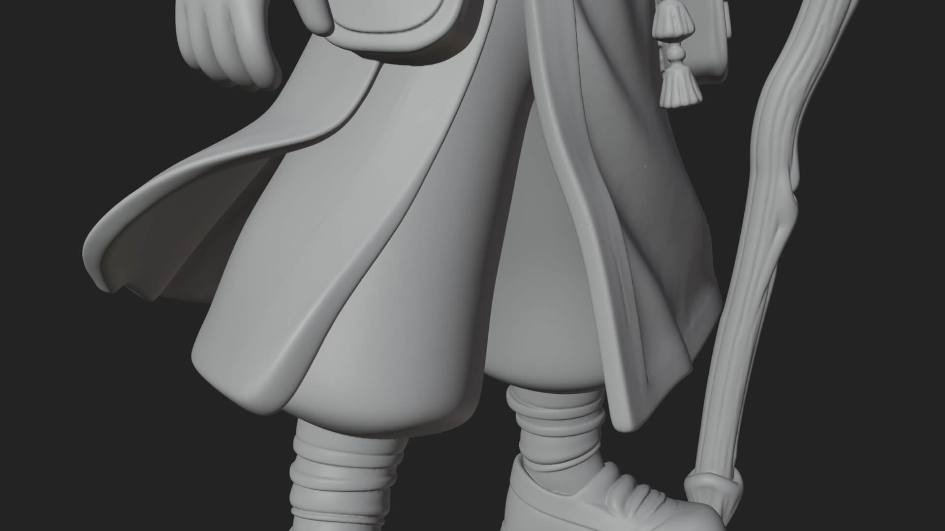 Robed Wizard Statue Design 15 3D Print Model 3D Model