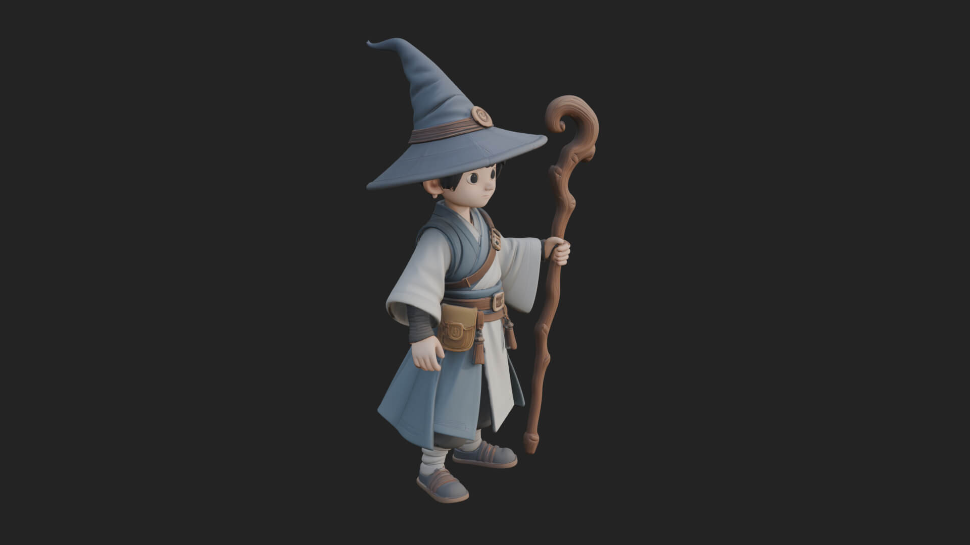 Robed Wizard Statue Design 16 3D Print Model 3D Model