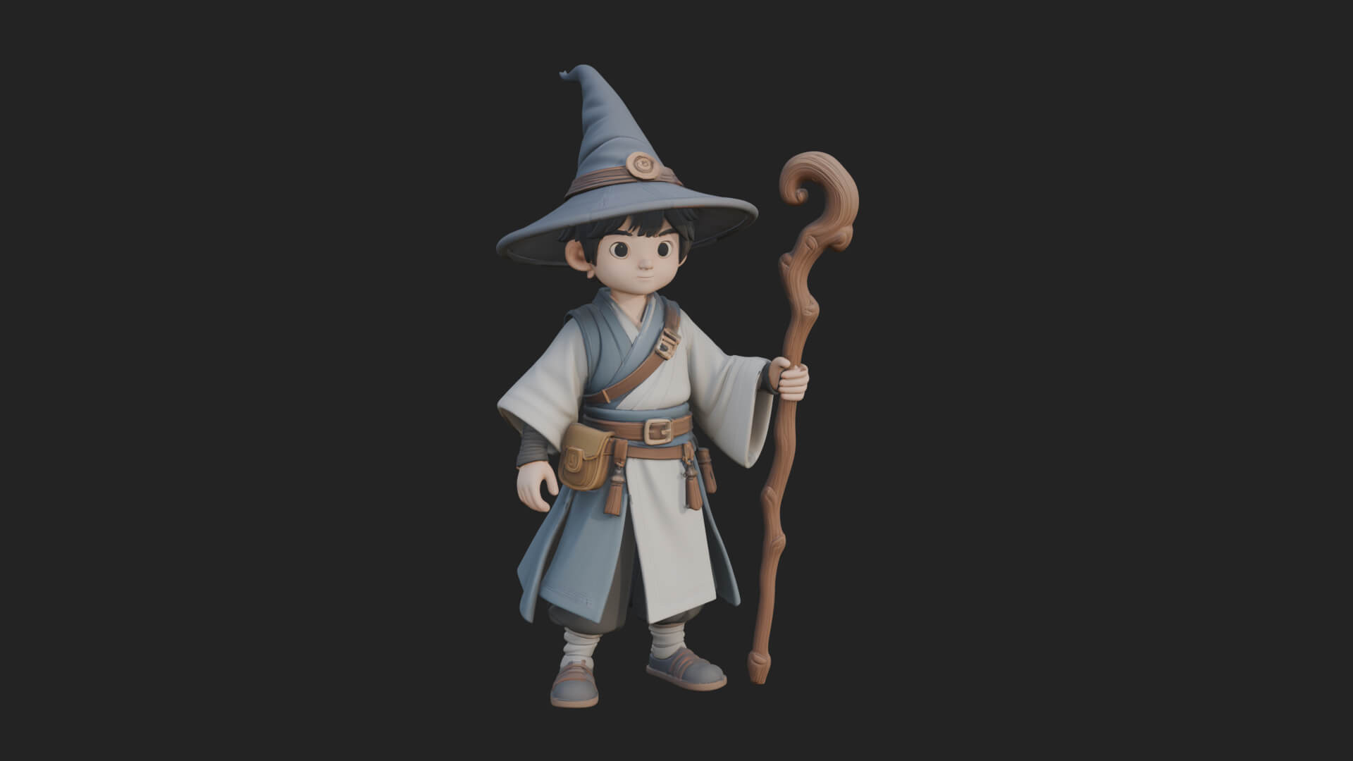 Robed Wizard Statue Design 16 3D Print Model 3D Model