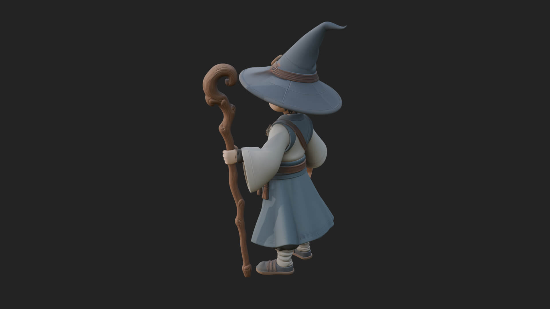 Robed Wizard Statue Design 16 3D Print Model 3D Model