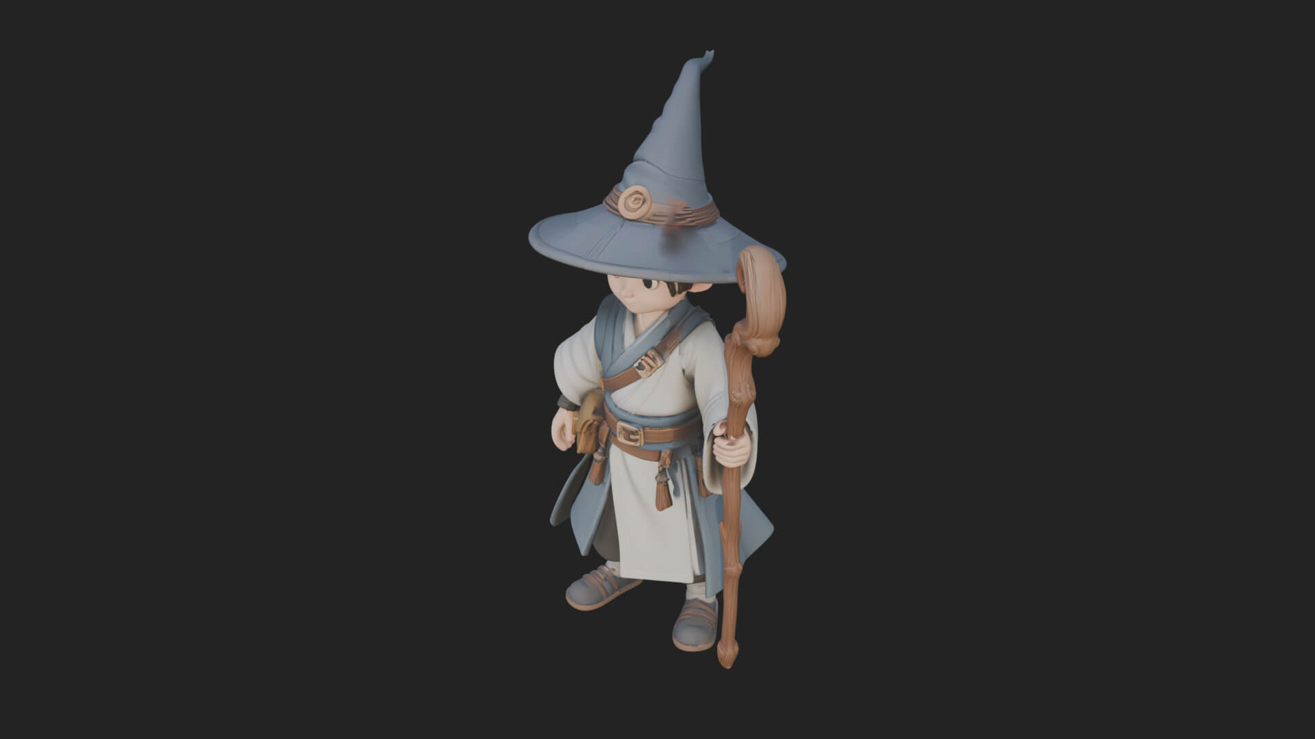 Robed Wizard Statue Design 16 3D Print Model 3D Model