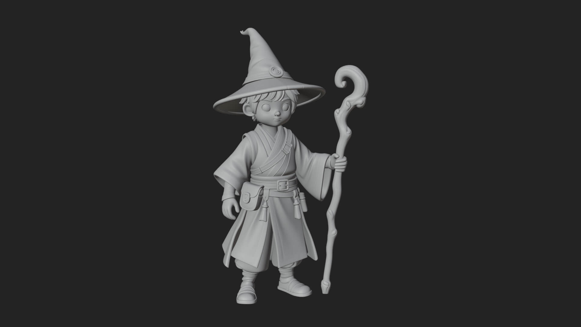 Robed Wizard Statue Design 16 3D Print Model 3D Model