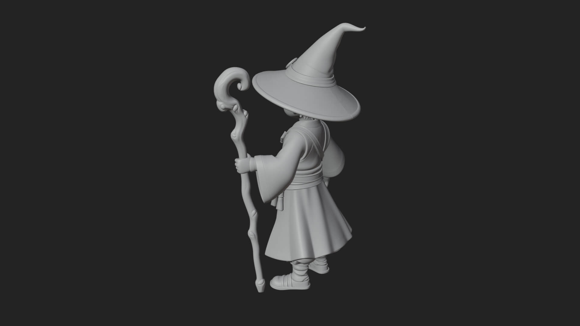 Robed Wizard Statue Design 16 3D Print Model 3D Model