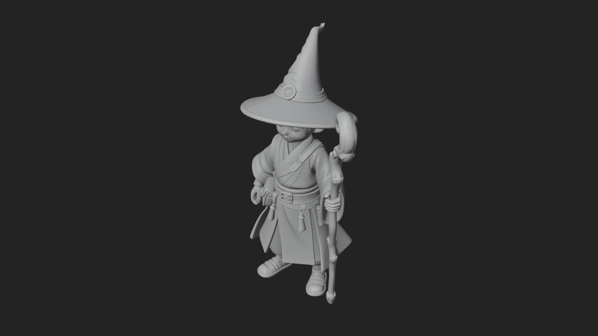 Robed Wizard Statue Design 16 3D Print Model 3D Model