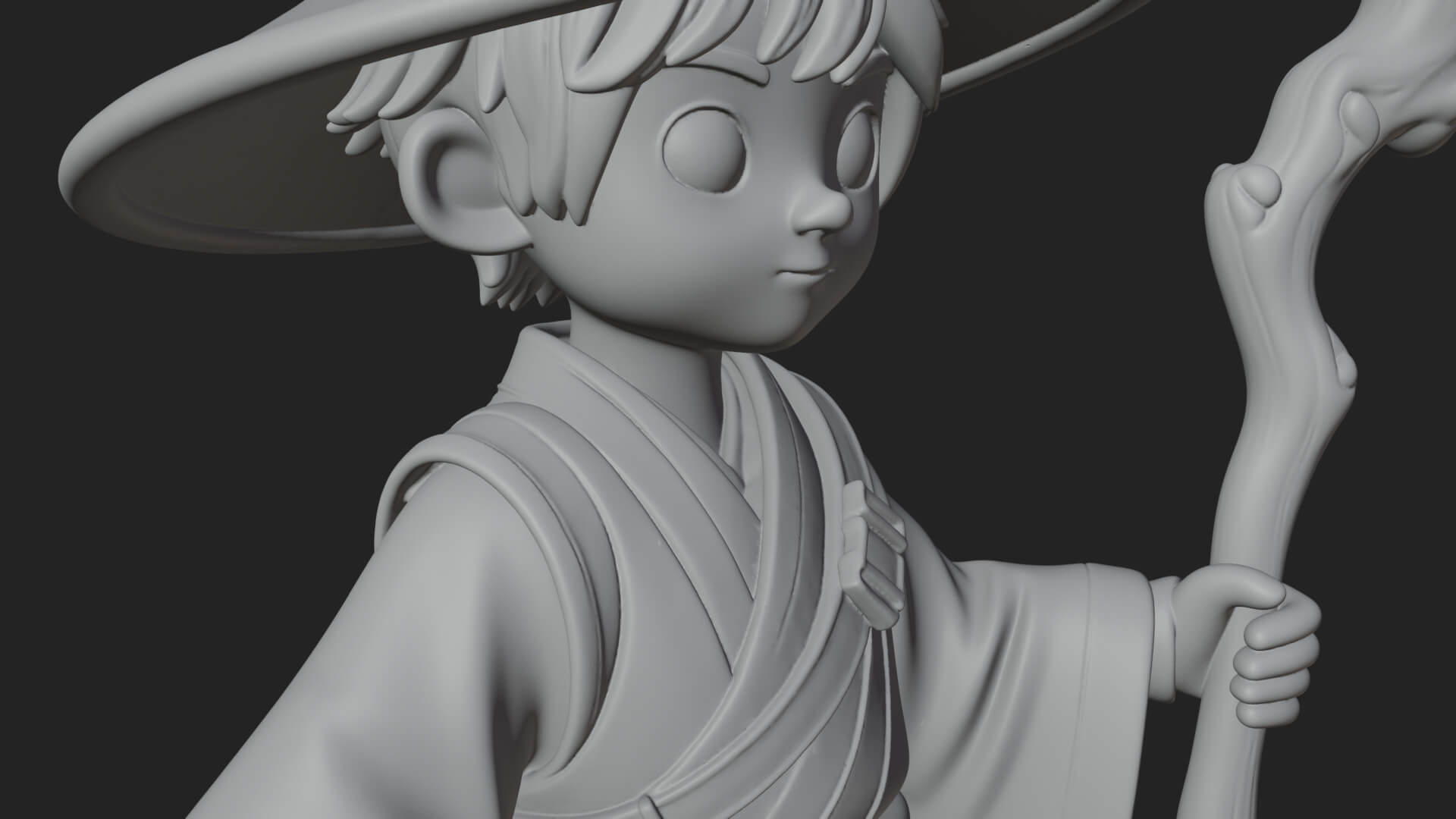 Robed Wizard Statue Design 16 3D Print Model 3D Model