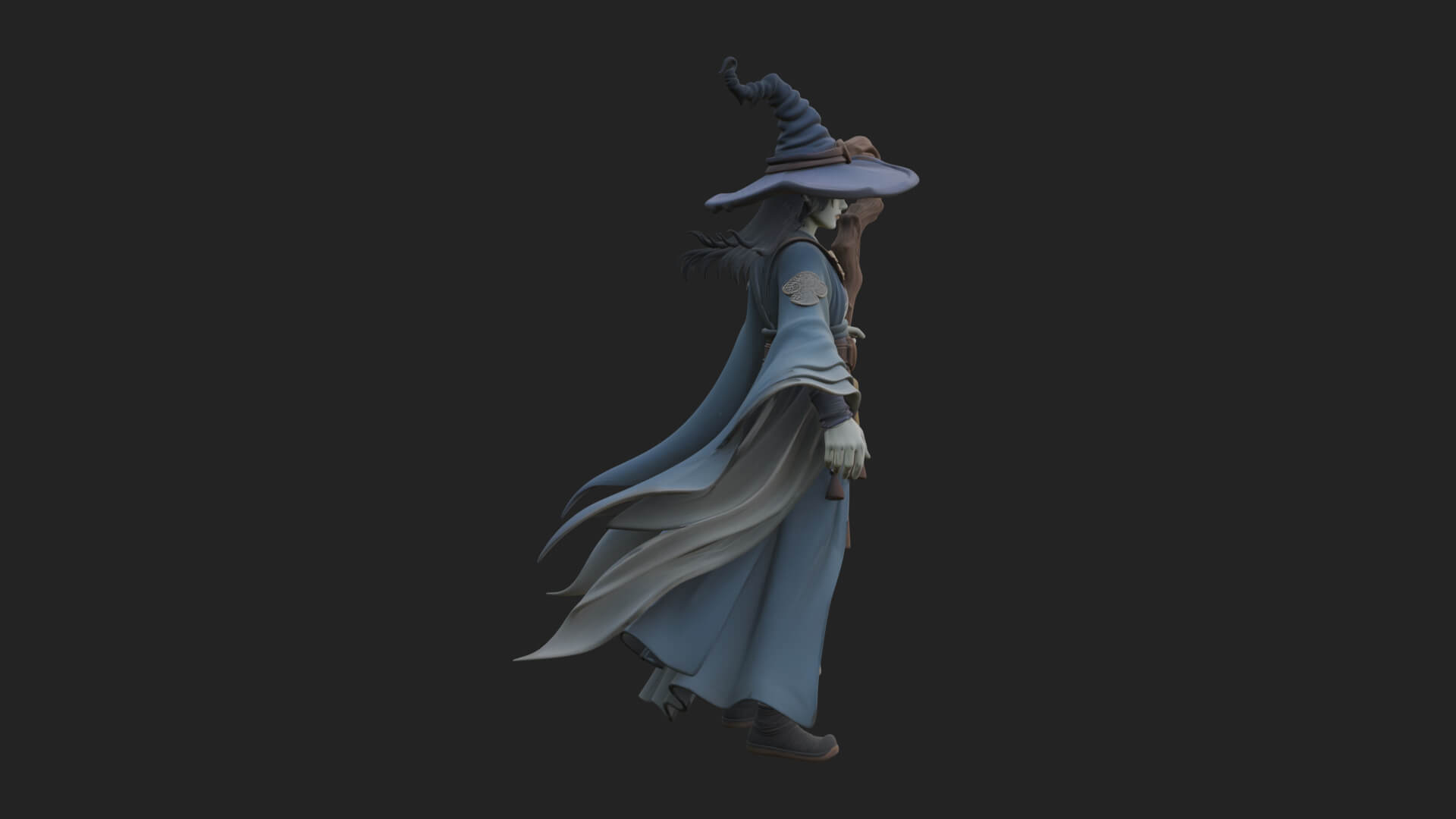 Robed Wizard Statue Design 3 3D Print Model 3D Model