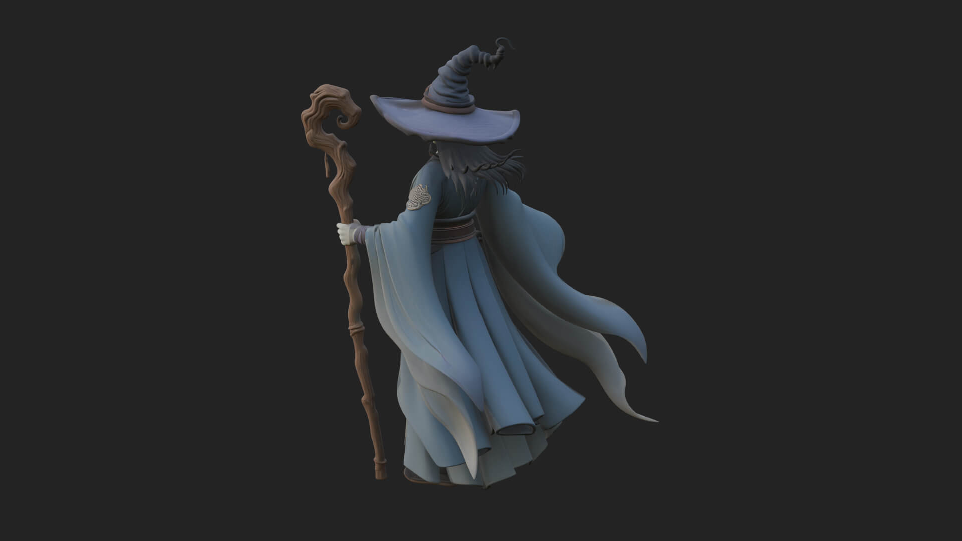 Robed Wizard Statue Design 3 3D Print Model 3D Model