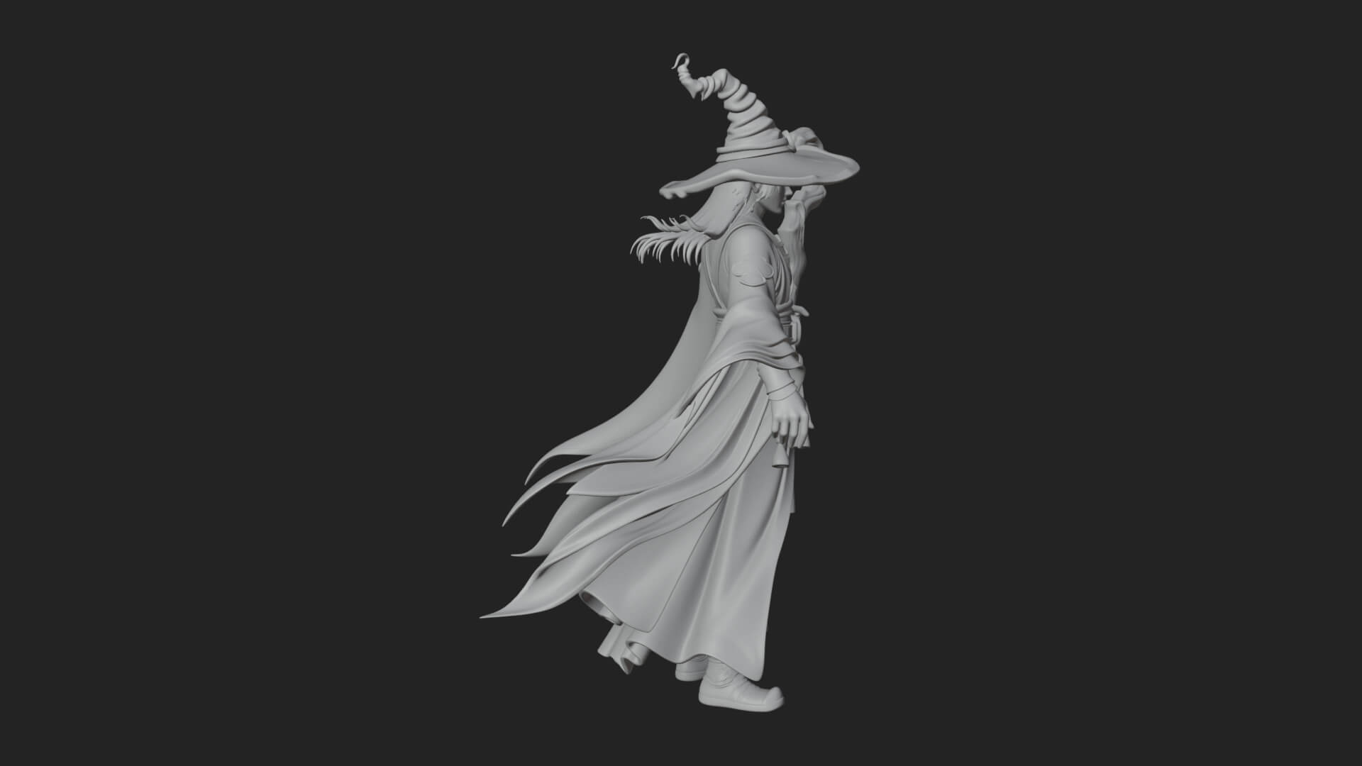 Robed Wizard Statue Design 3 3D Print Model 3D Model