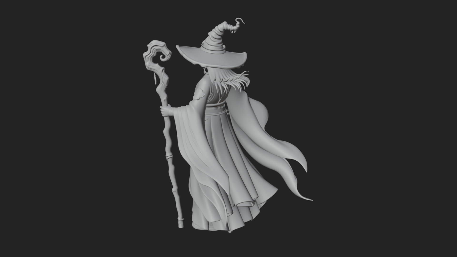 Robed Wizard Statue Design 3 3D Print Model 3D Model
