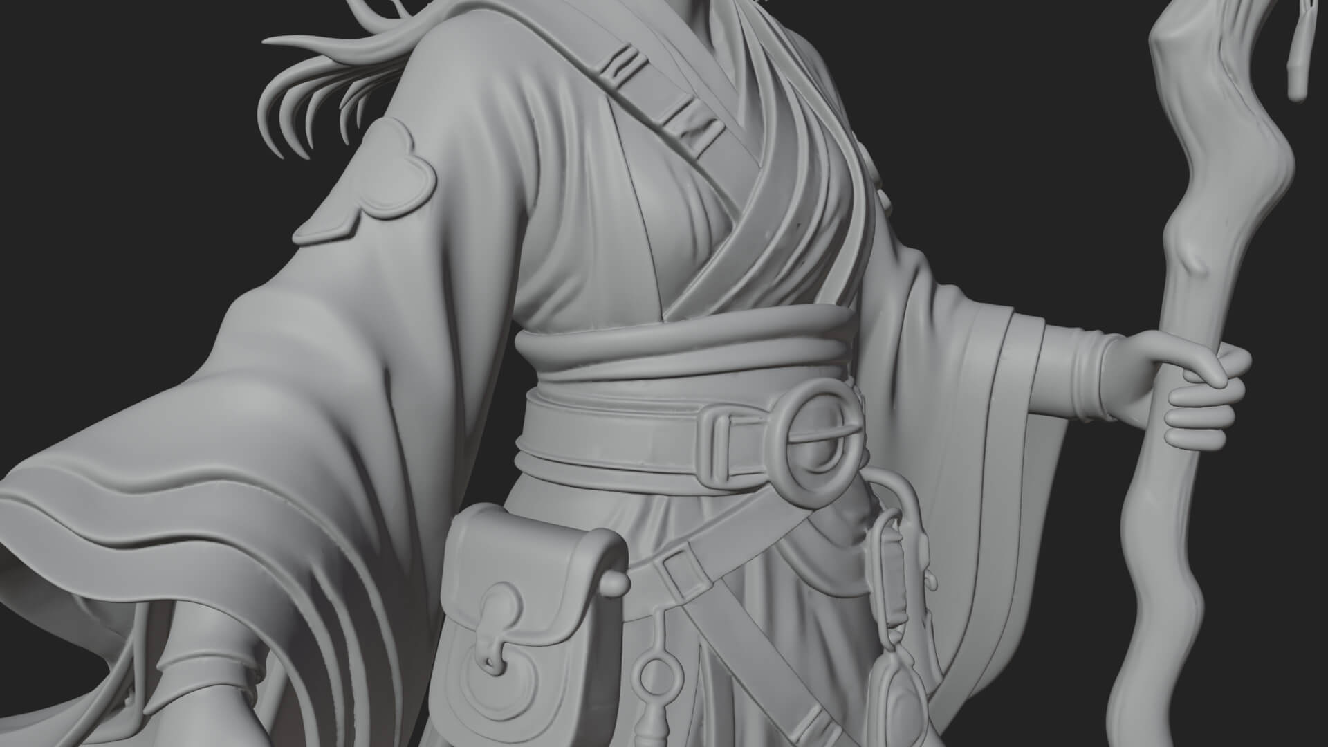 Robed Wizard Statue Design 3 3D Print Model 3D Model
