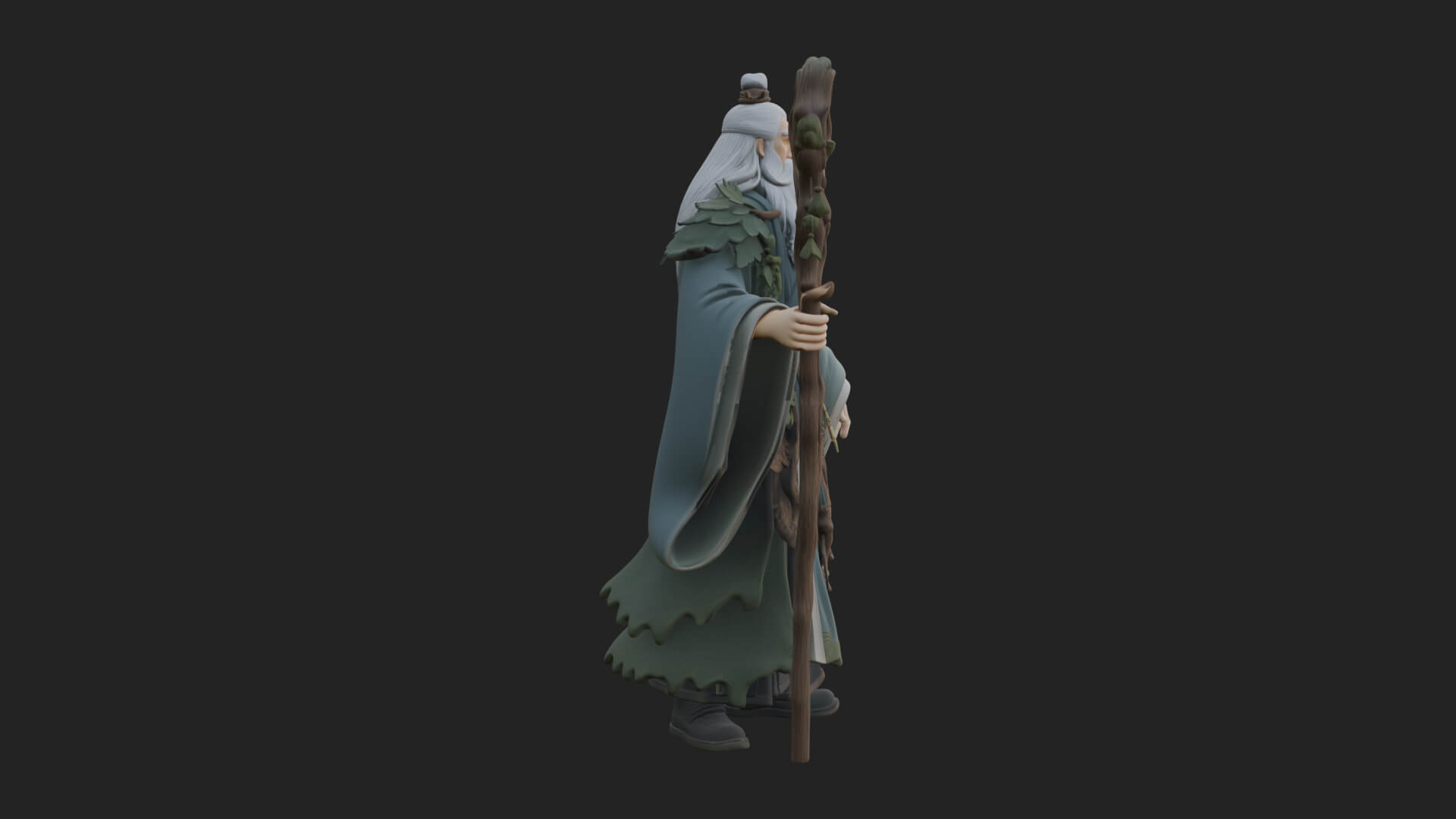 Robed Wizard Statue Design 4 3D Print Model 3D Model