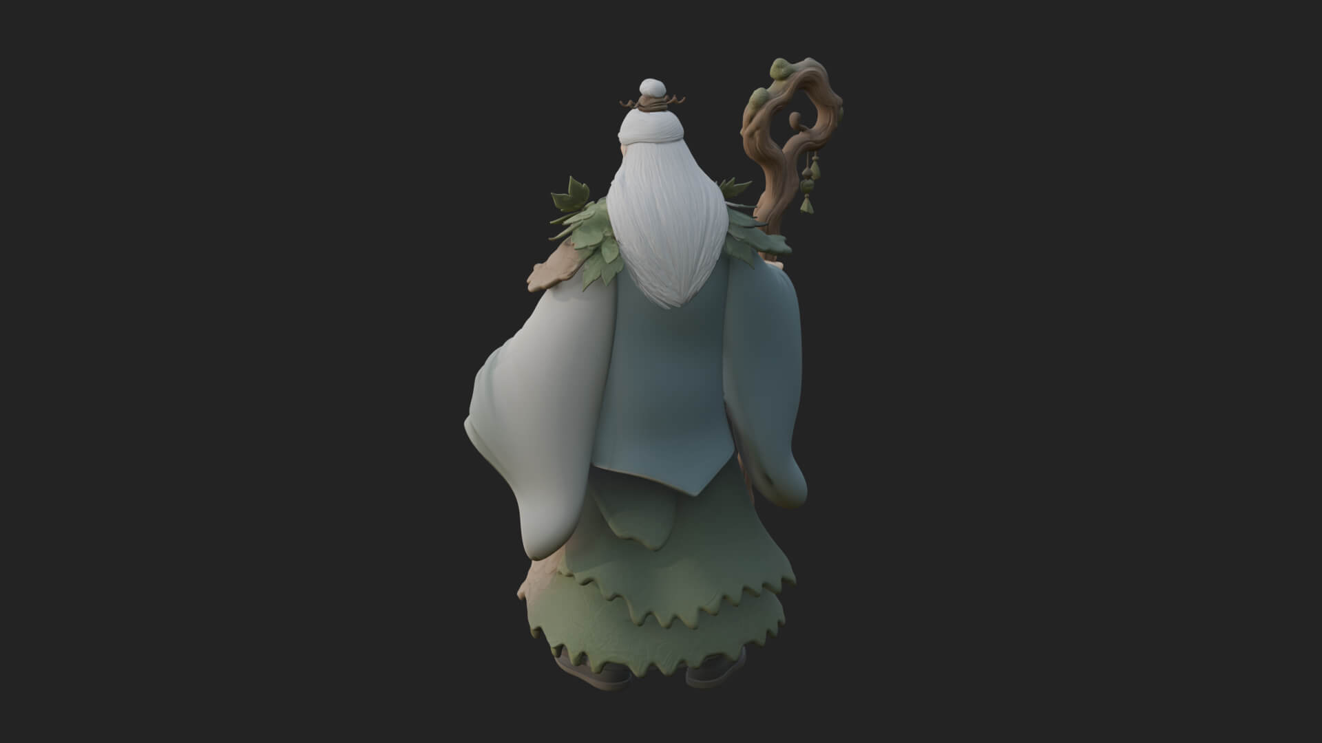 Robed Wizard Statue Design 4 3D Print Model 3D Model
