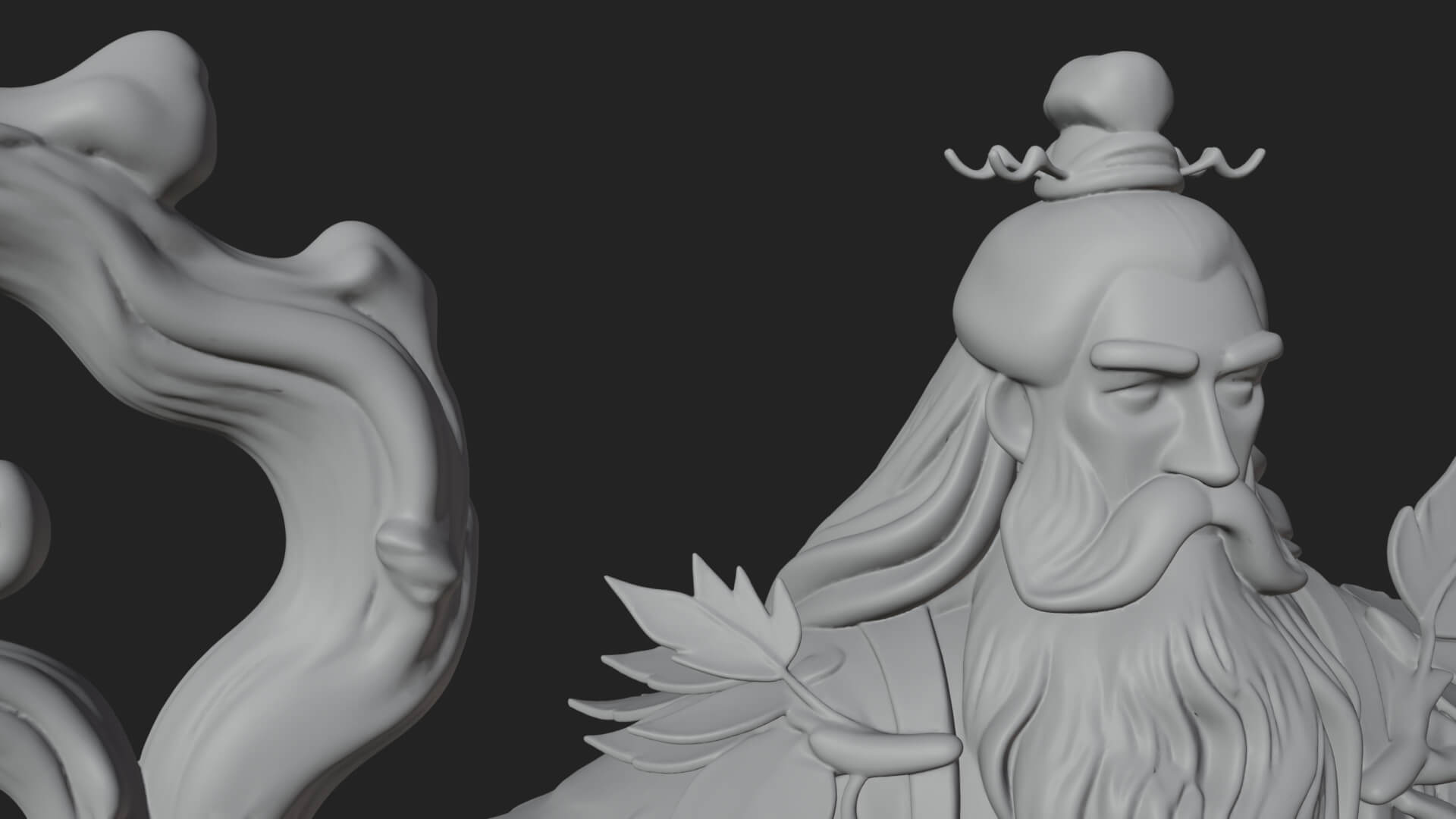 Robed Wizard Statue Design 4 3D Print Model 3D Model