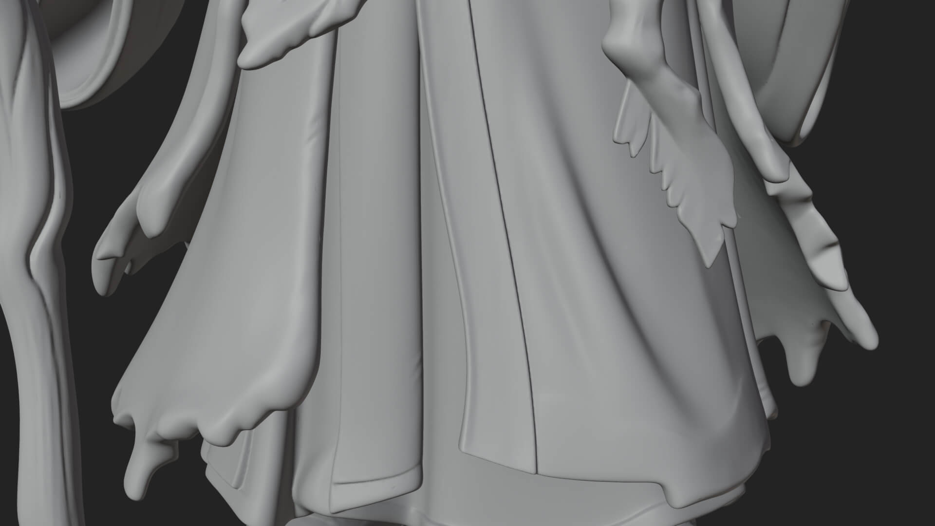 Robed Wizard Statue Design 4 3D Print Model 3D Model