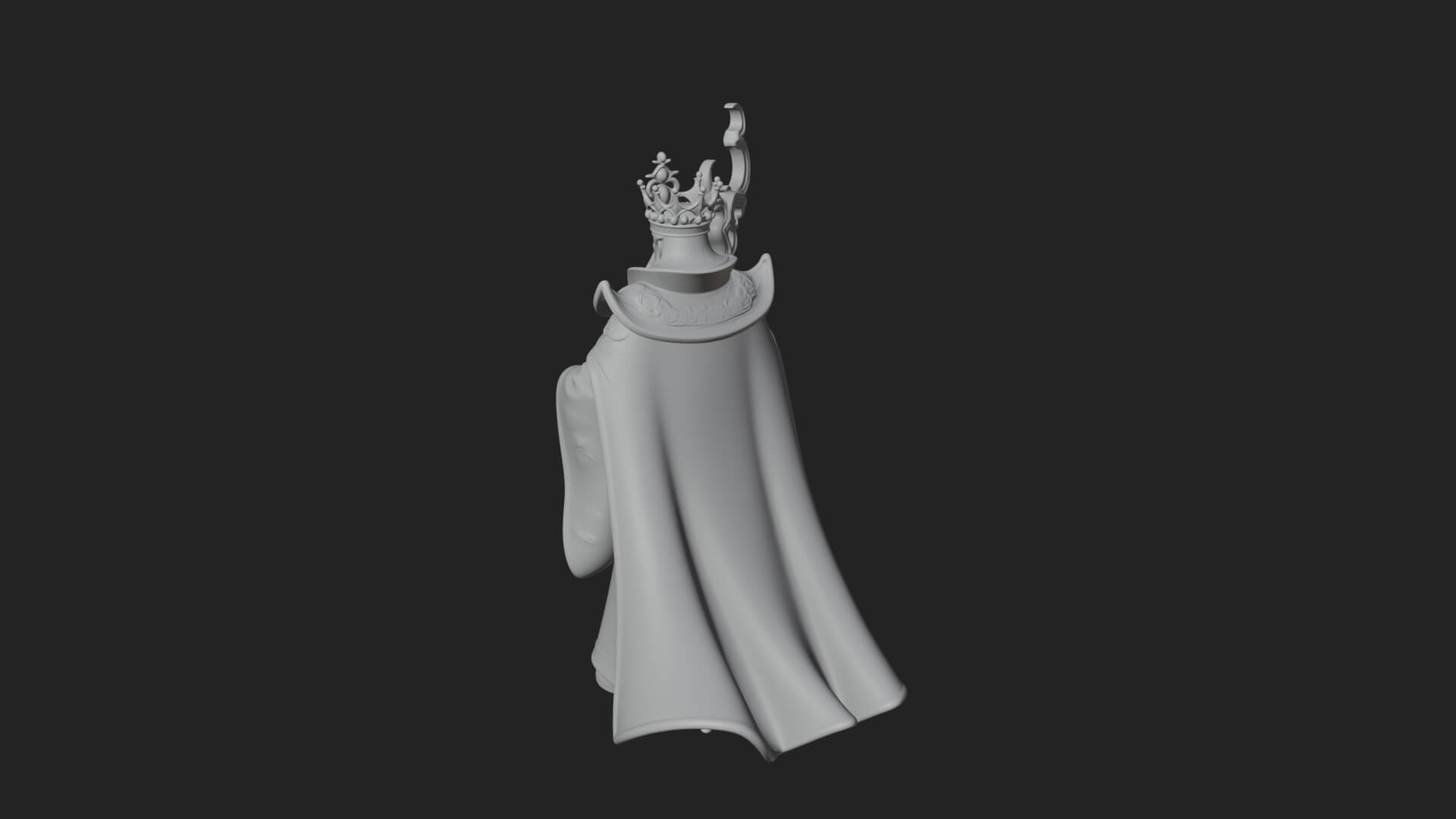 Robed Wizard Statue Design 5 3D Print Model 3D Model