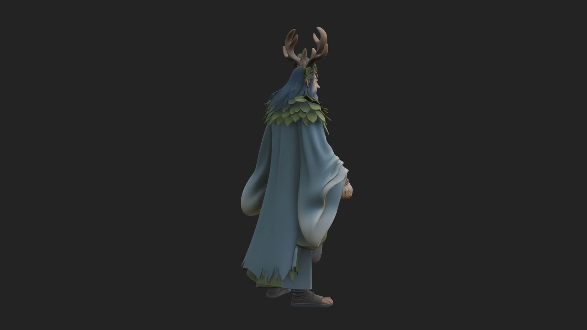 Robed Wizard Statue Design 6 3D Print Model 3D Model