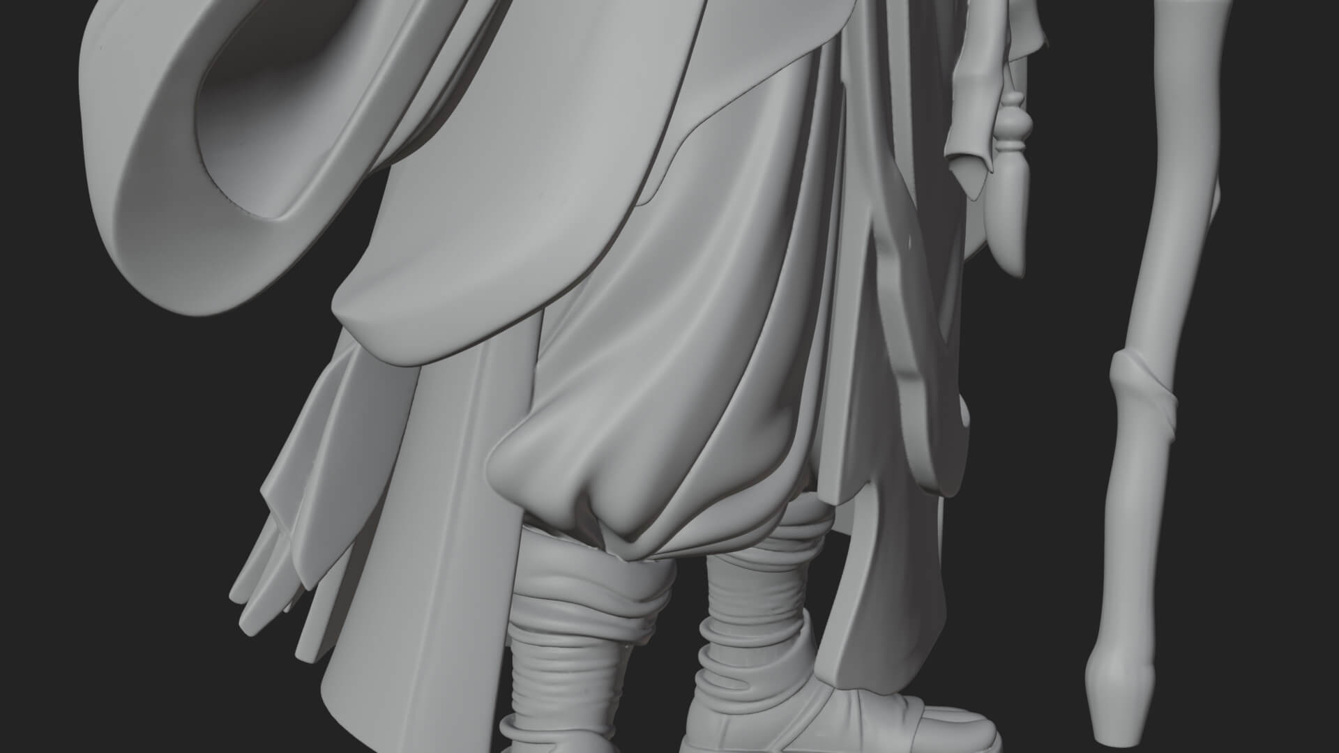 Robed Wizard Statue Design 6 3D Print Model 3D Model
