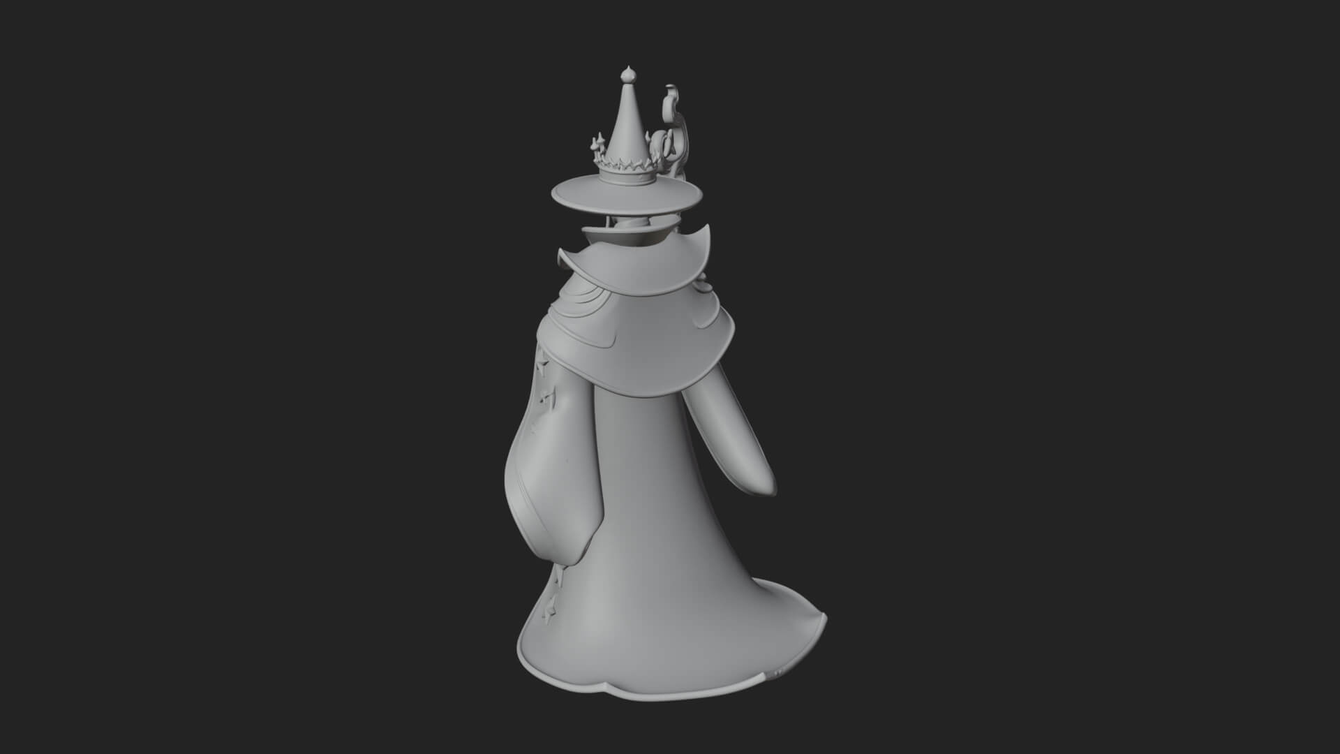 Robed Wizard Statue Design 7 3D Print Model 3D Model