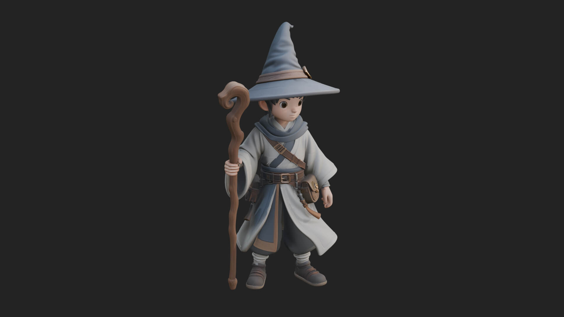Robed Wizard Statue Design 8 3D Print Model 3D Model