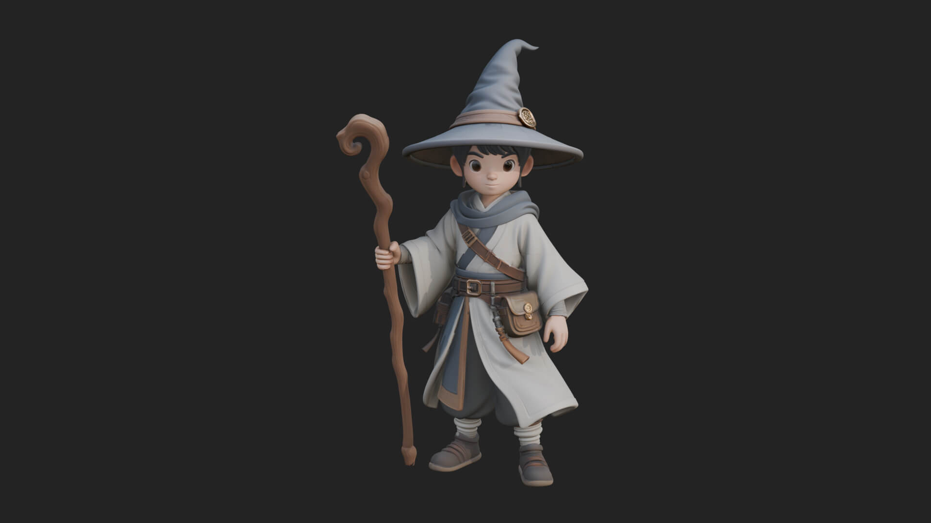 Robed Wizard Statue Design 8 3D Print Model 3D Model