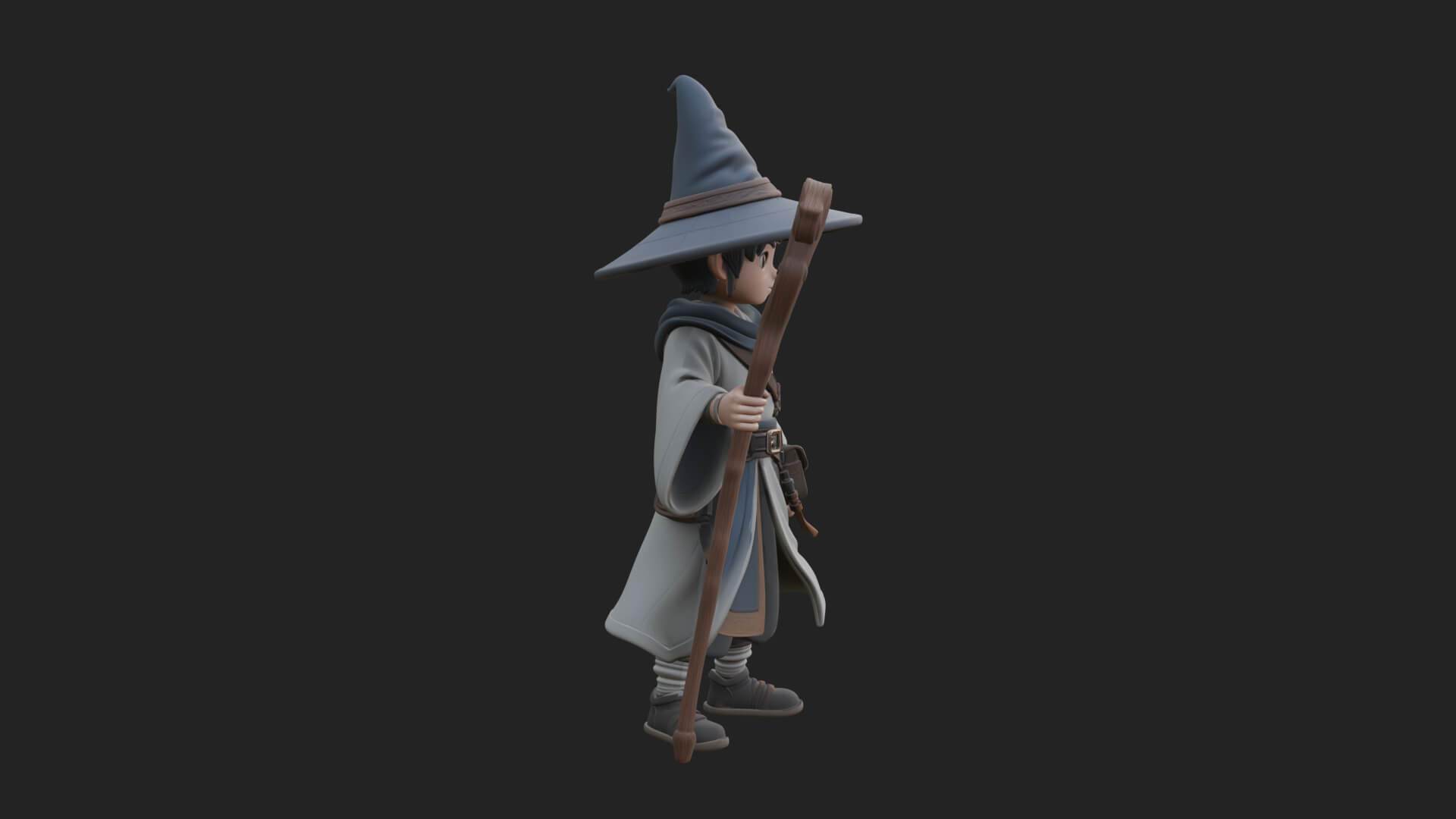Robed Wizard Statue Design 8 3D Print Model 3D Model