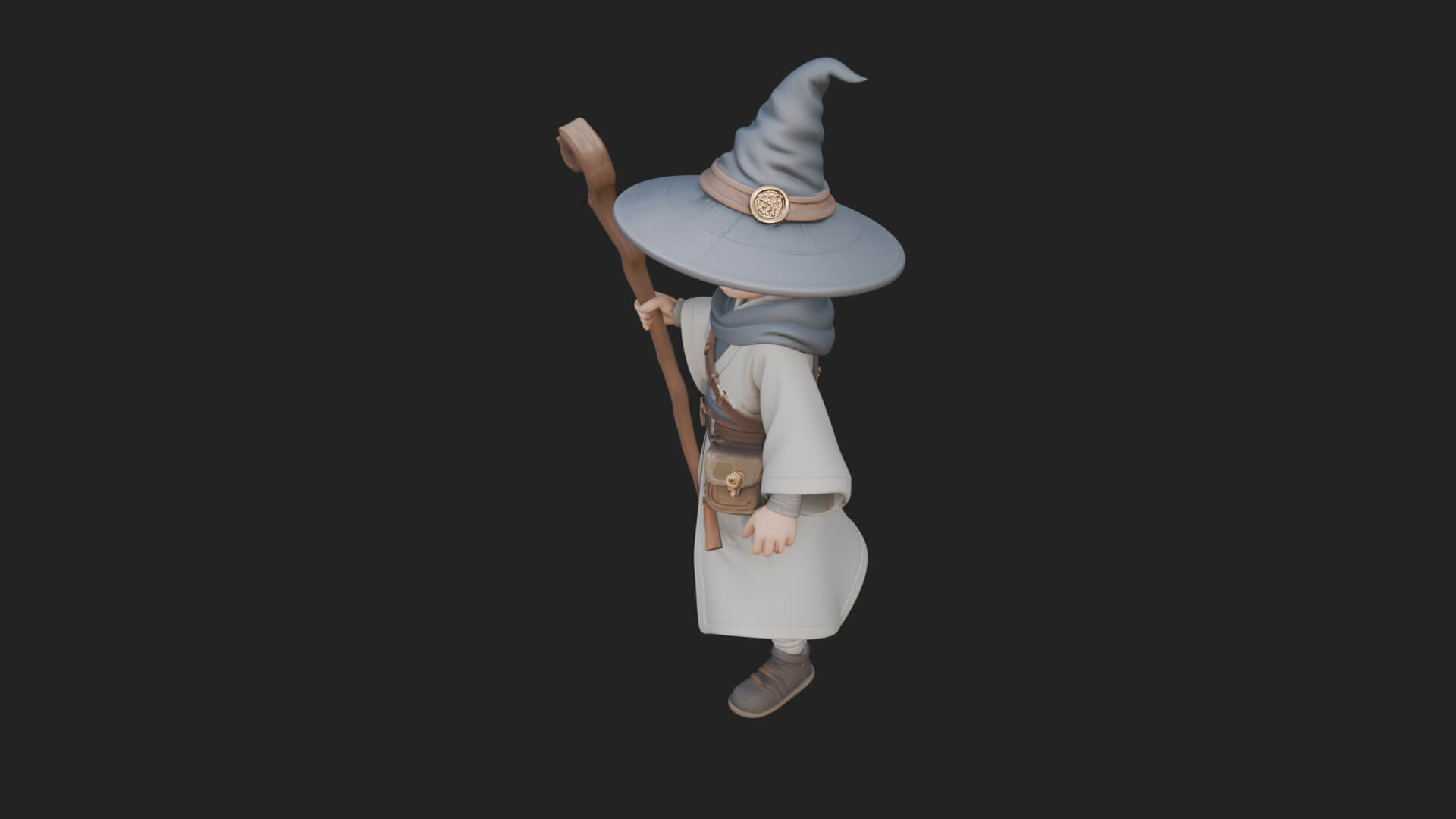 Robed Wizard Statue Design 8 3D Print Model 3D Model