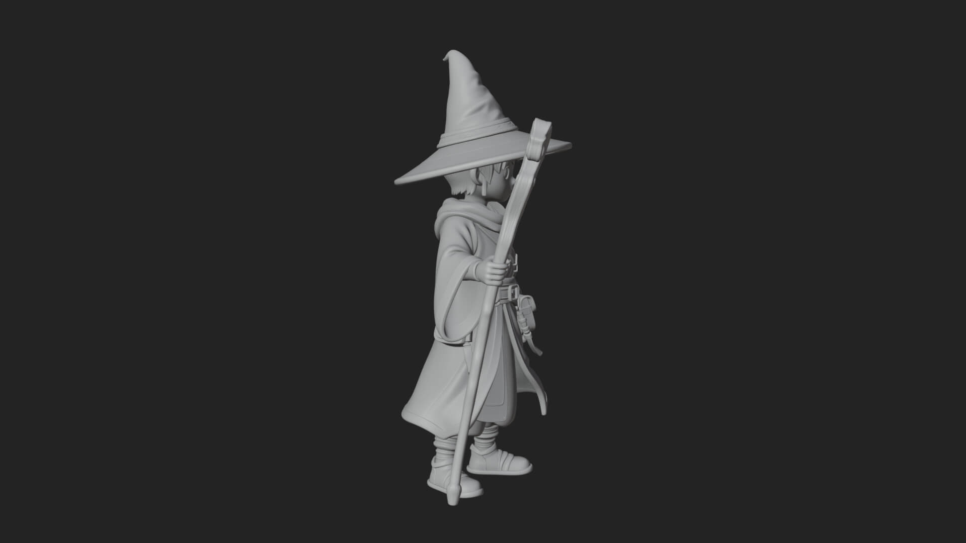 Robed Wizard Statue Design 8 3D Print Model 3D Model