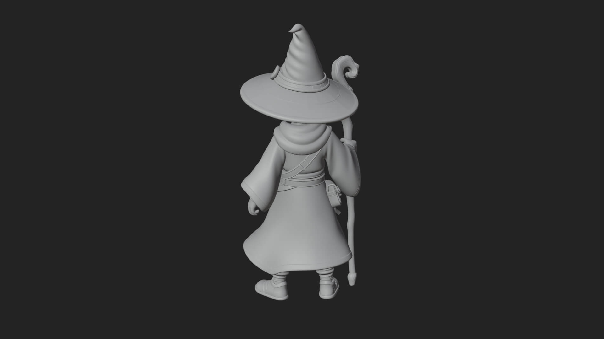 Robed Wizard Statue Design 8 3D Print Model 3D Model