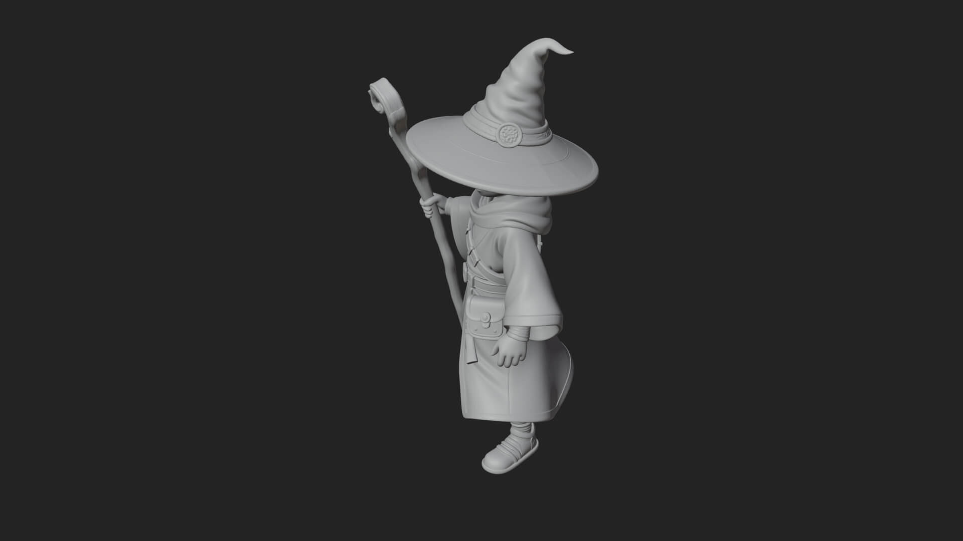 Robed Wizard Statue Design 8 3D Print Model 3D Model