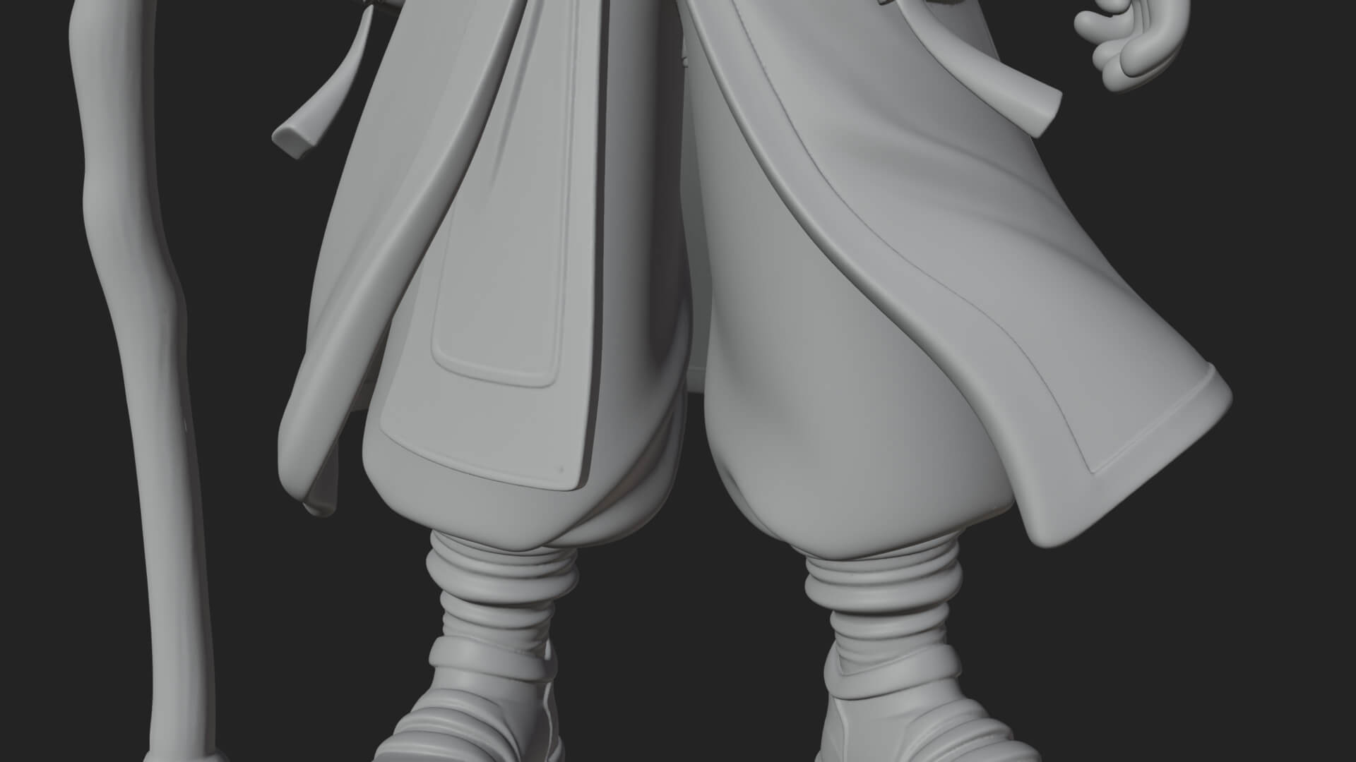 Robed Wizard Statue Design 8 3D Print Model 3D Model