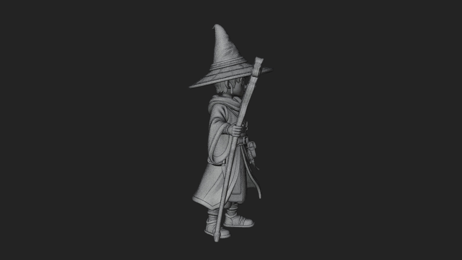 Robed Wizard Statue Design 8 3D Print Model 3D Model