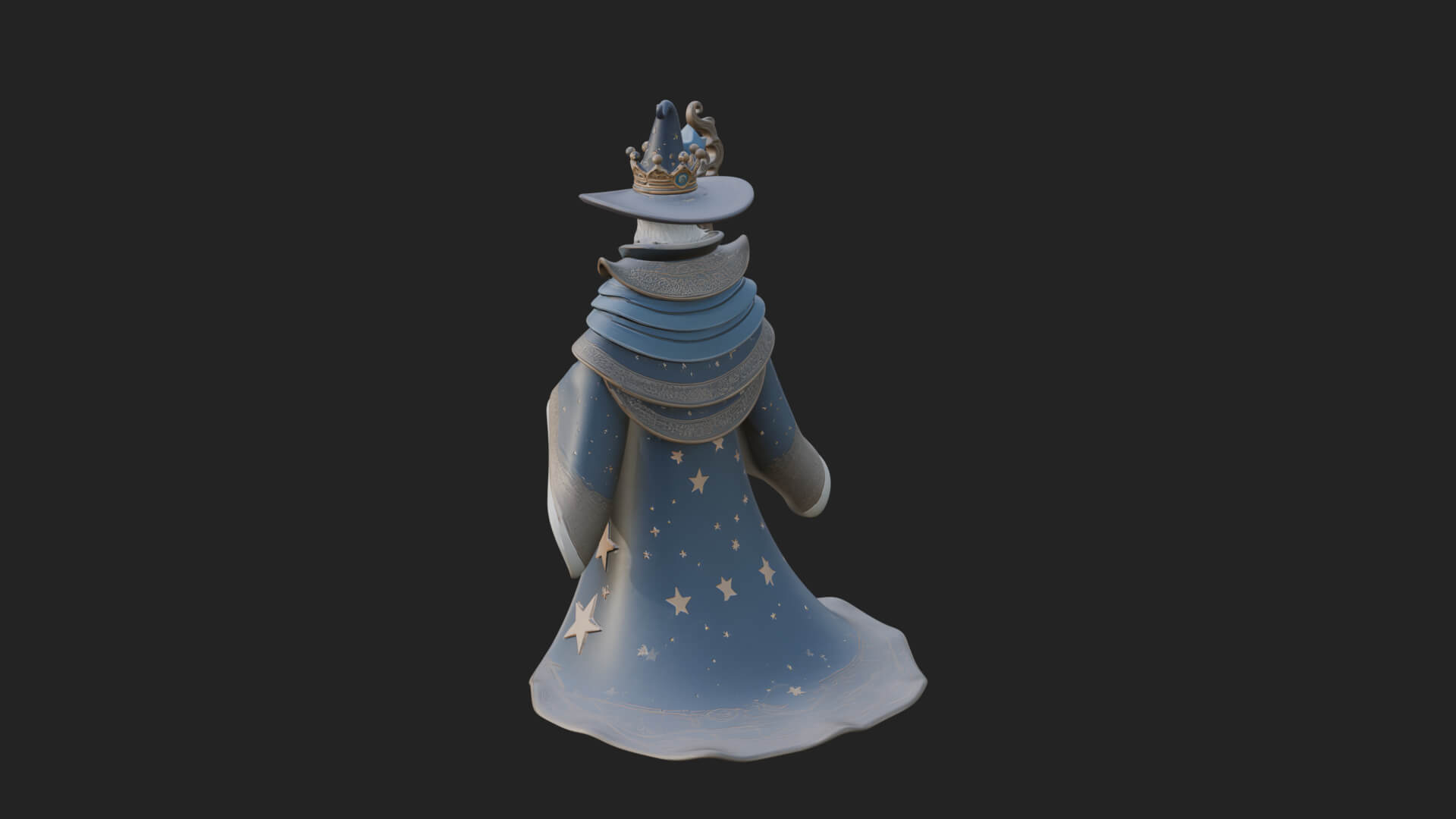 Robed Wizard Statue Design 9 3D Print Model 3D Model