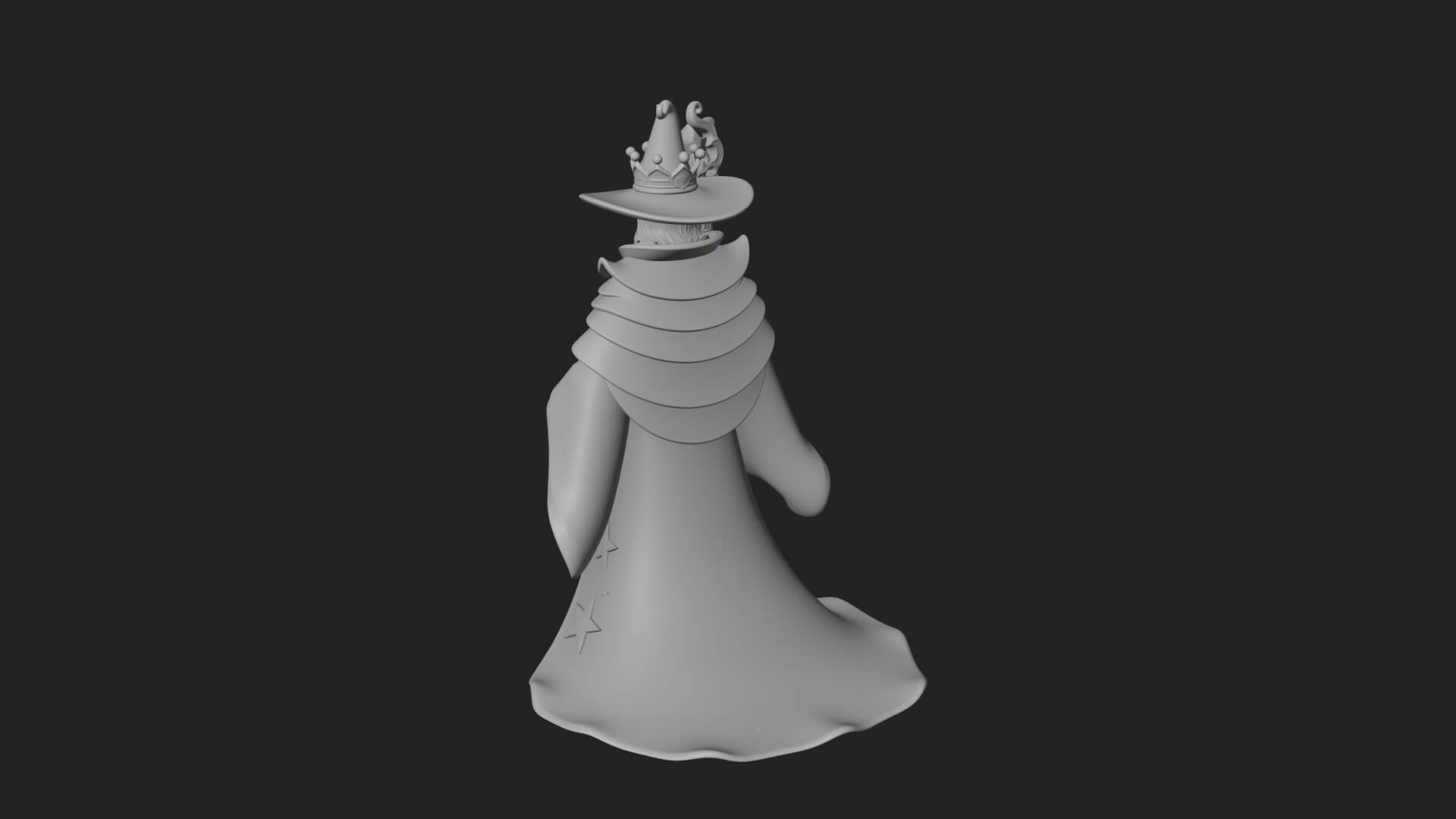 Robed Wizard Statue Design 9 3D Print Model 3D Model