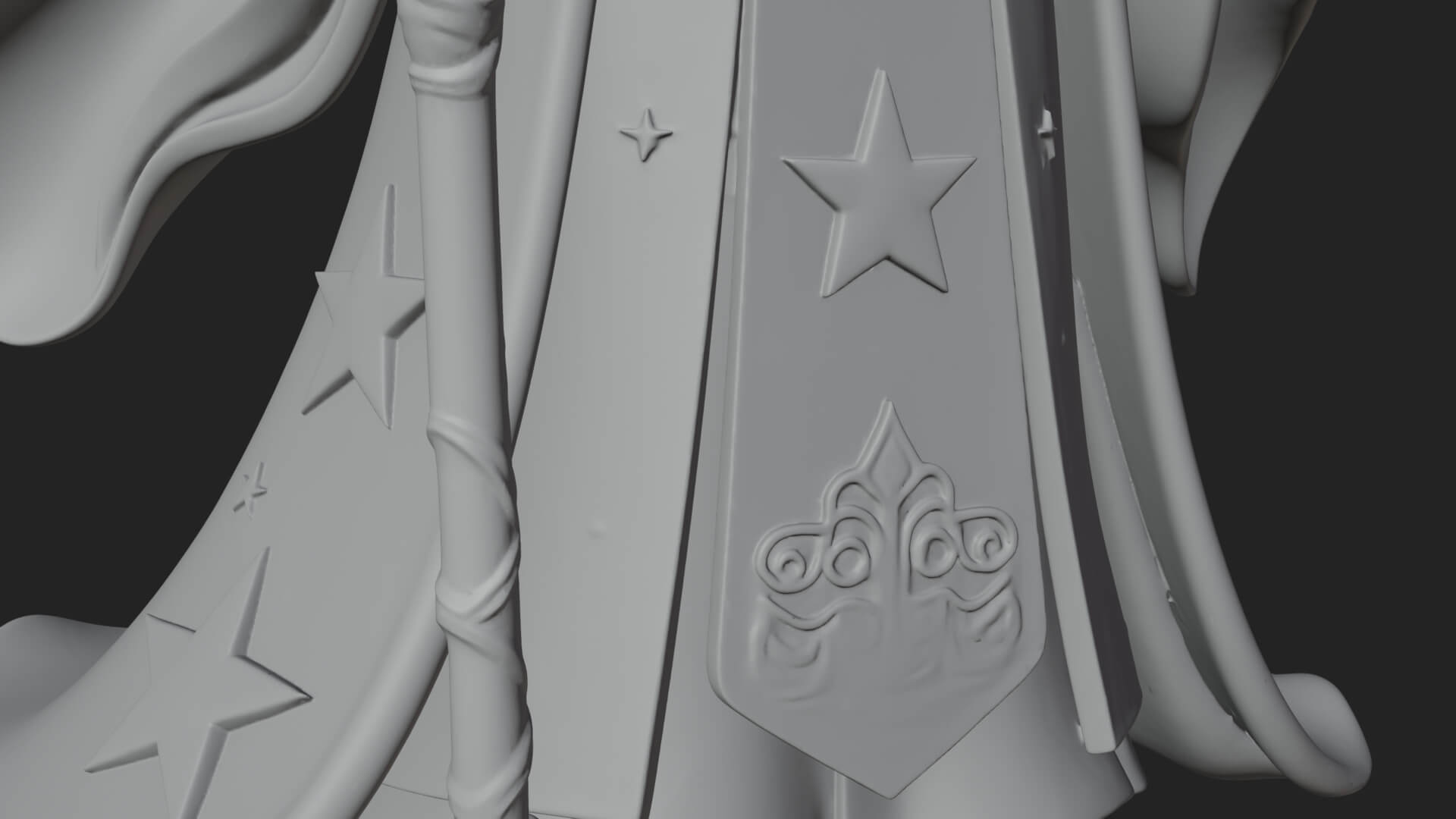 Robed Wizard Statue Design 9 3D Print Model 3D Model