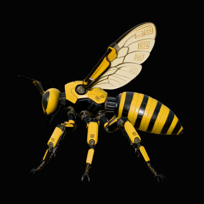 Robotic Honey Bee Statue Design 3 3D Print Model