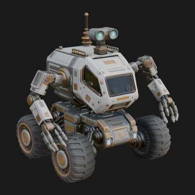 Robotic Rover Model Design 2 3D Print Model