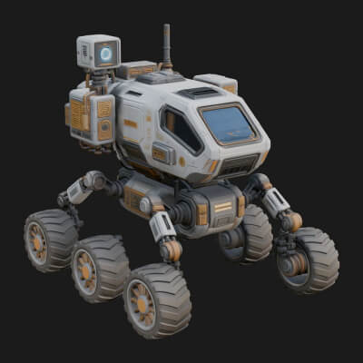 Robotic Rover Model Design 3 3D Print Model