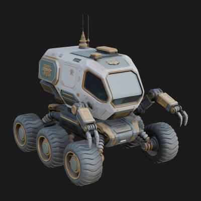 Robotic Rover Model Design 4 3D Print Model
