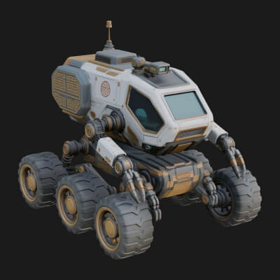 Robotic Rover Model Design 6 3D Print Model