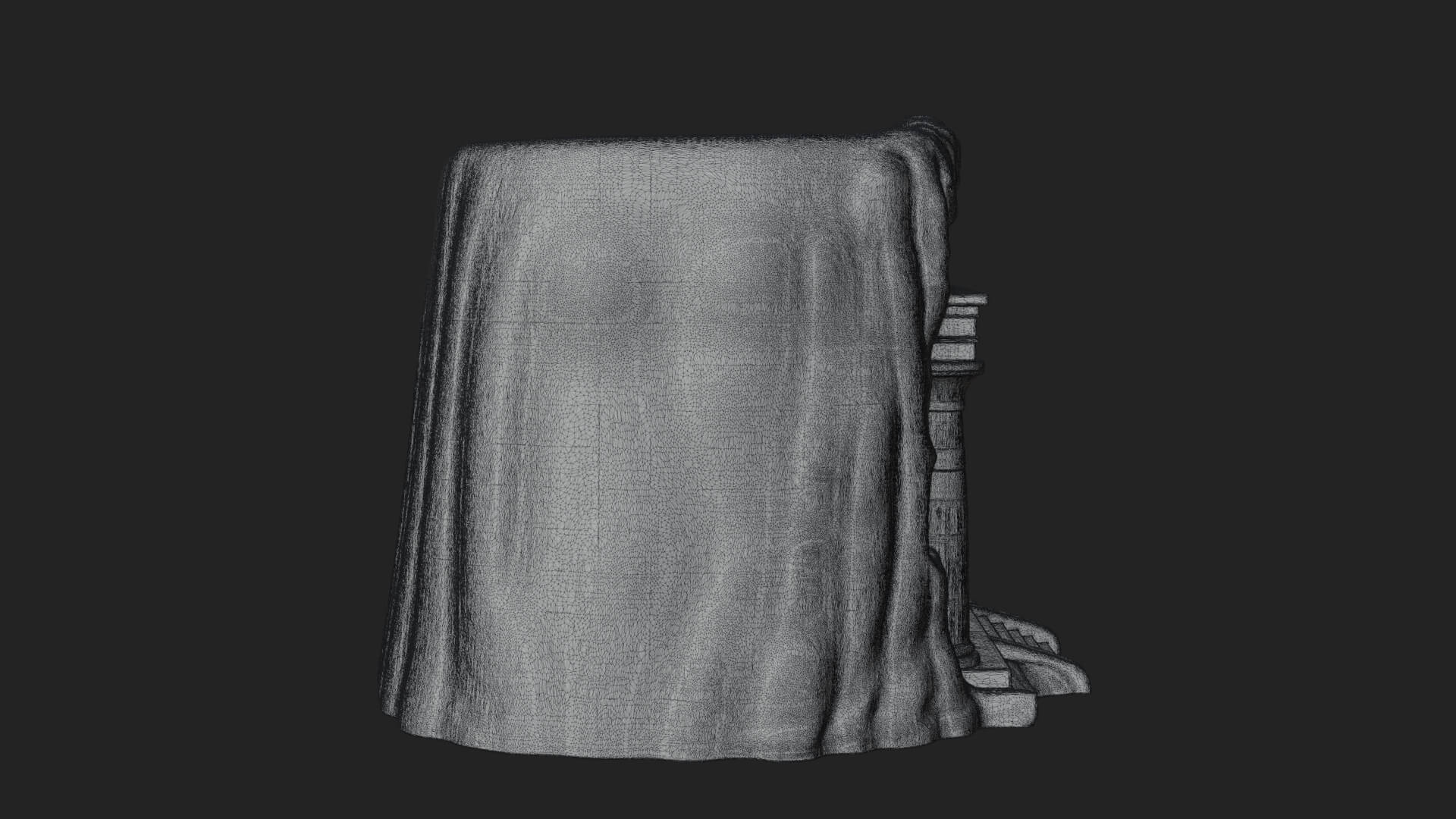 Rock Cut Temple Facade Design 1 3D Print Model 3D Model
