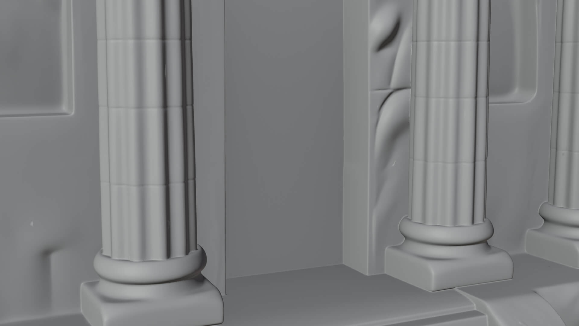 Rock Cut Temple Facade Design 2 3D Print Model 3D Model