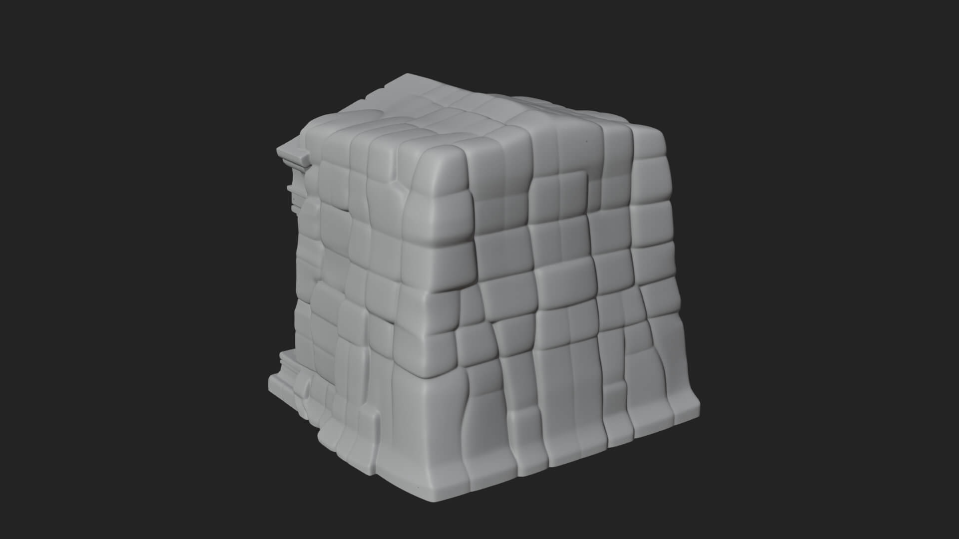 Rock Cut Temple Facade Design 3 3D Print Model 3D Model