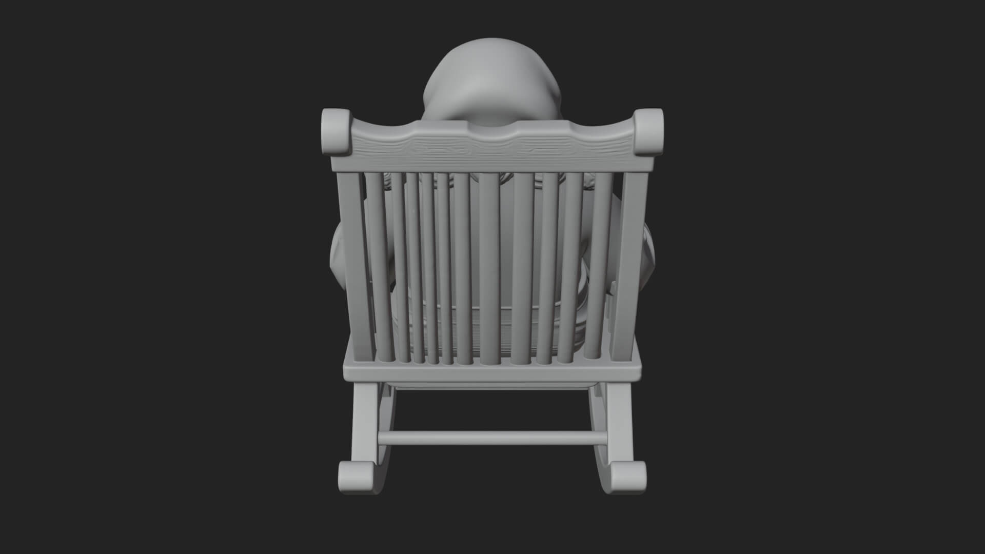 Rocking Chair Santa Statue Design 1 3D Print Model 3D Model