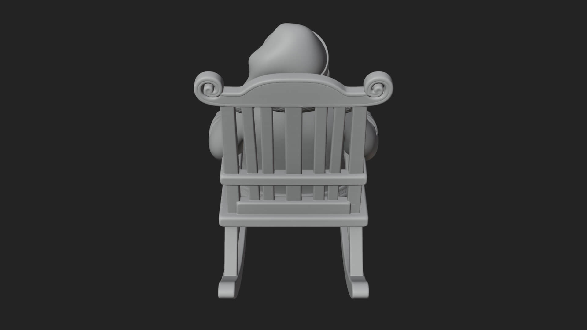 Rocking Chair Santa Statue Design 2 3D Print Model 3D Model