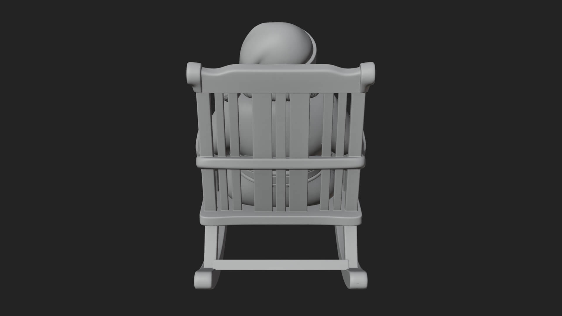 Rocking Chair Santa Statue Design 3 3D Print Model 3D Model