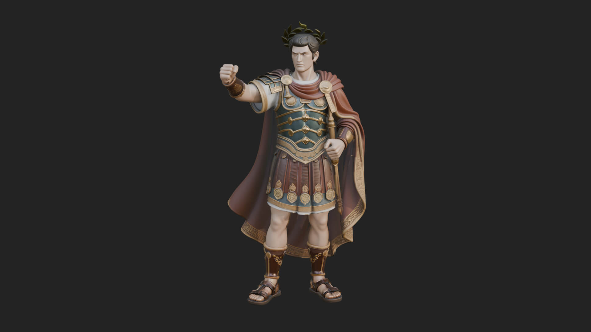 Roman Emperor Statue Design 10 3D Print Model 3D Model