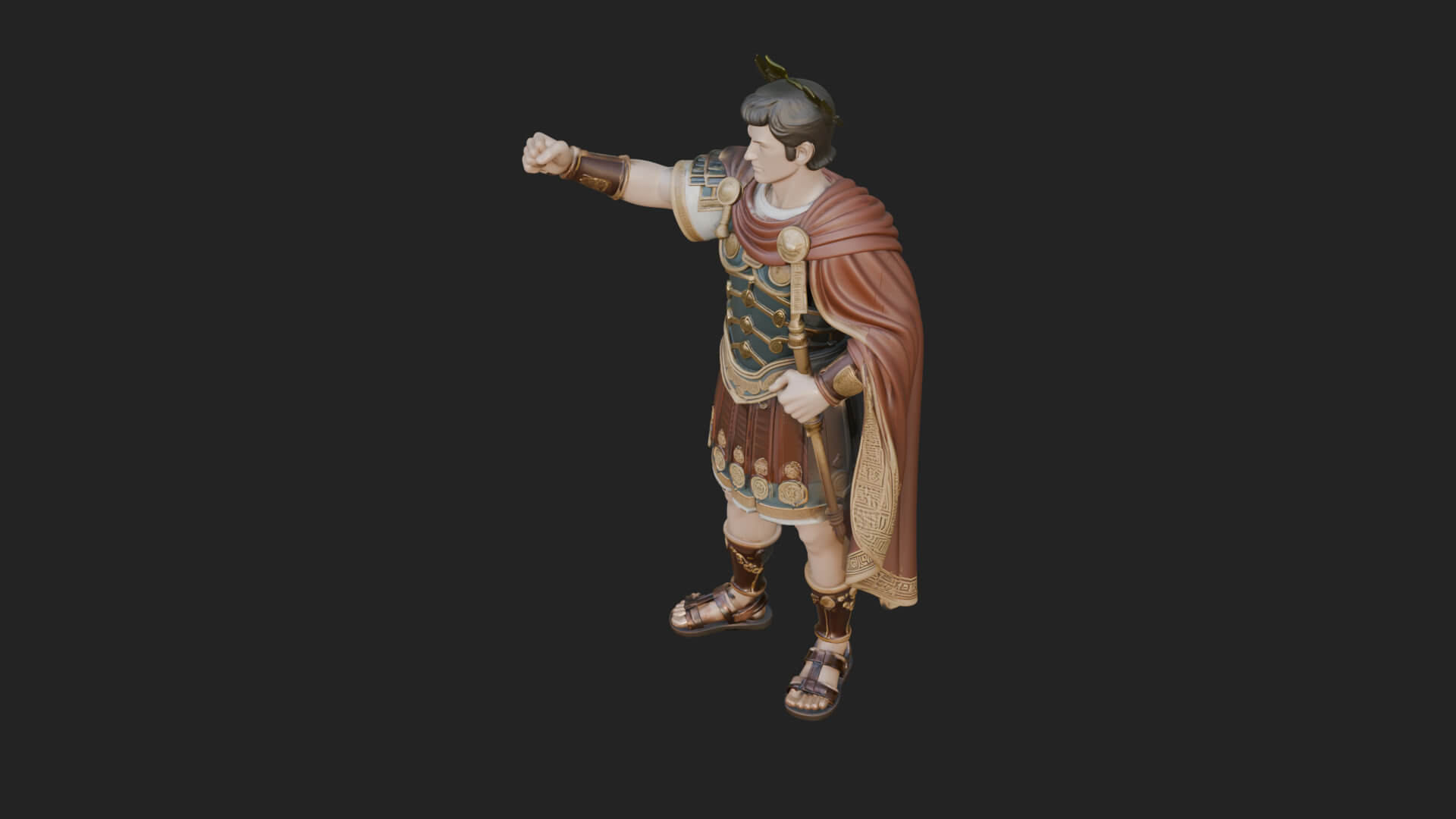 Roman Emperor Statue Design 10 3D Print Model 3D Model