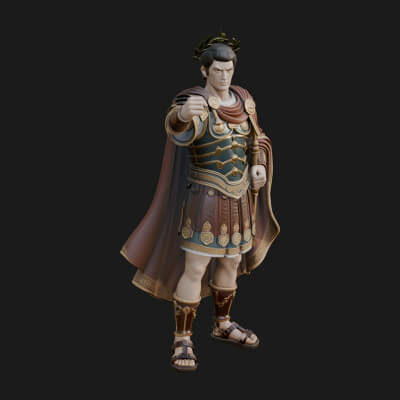 Roman Emperor Statue Design 10 3D Print Model