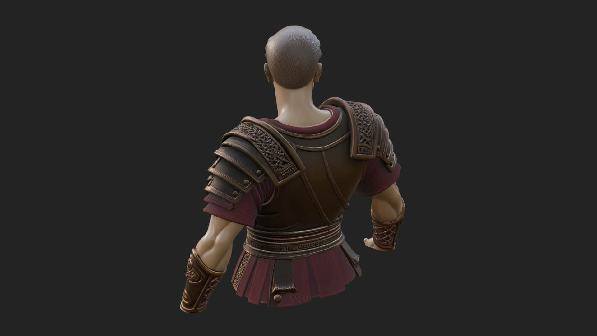 Roman Legionary Bust Statue Design 1 3D Print Model 3D Model
